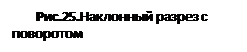 Підпис: Рис.25.Наклонный разрез с поворотом